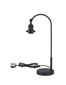 D1029BL  Dreifa Curved Over Arm Table Lamp Without Shade, 1 x E27, Satin Black